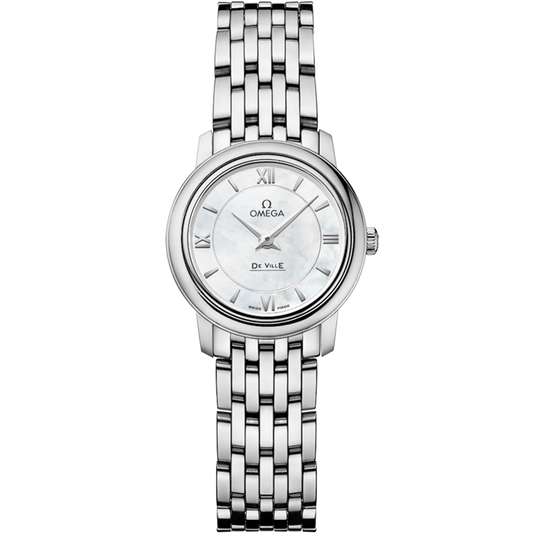 Omega De Ville Prestige 24.4 mm Steel White Dial Bracelet 424.10.24.60.05.001