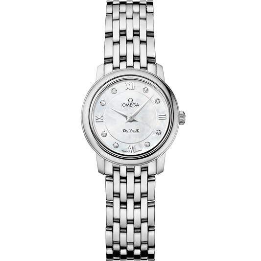 Omega De Ville Prestige 24.4 mm Steel White Dial Bracelet 424.10.24.60.55.001