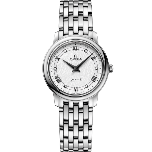 Omega De Ville Prestige 27.4 mm Steel Silver Dial Bracelet 424.10.27.60.52.002
