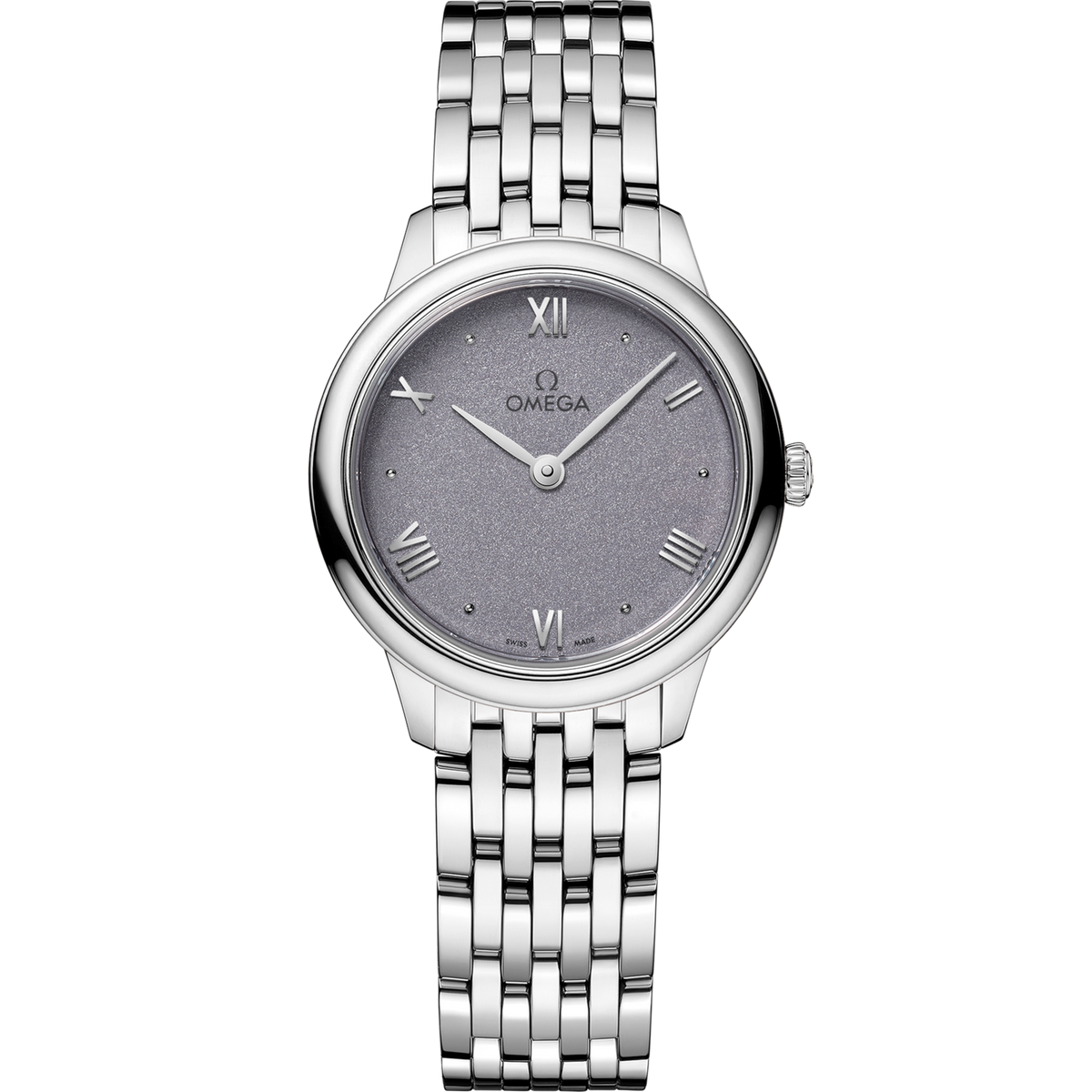 Omega De Ville Prestige 27.5 mm Steel Blue Dial Bracelet 434.10.28.60.03.001