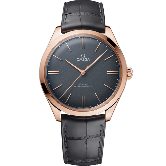 Omega De Ville Trésor 40 mm Sedna Gold Grey Dial Strap 435.53.40.21.06.001