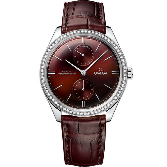 Omega De Ville Trésor 40 mm Steel Red Dial Strap 435.18.40.22.11.001