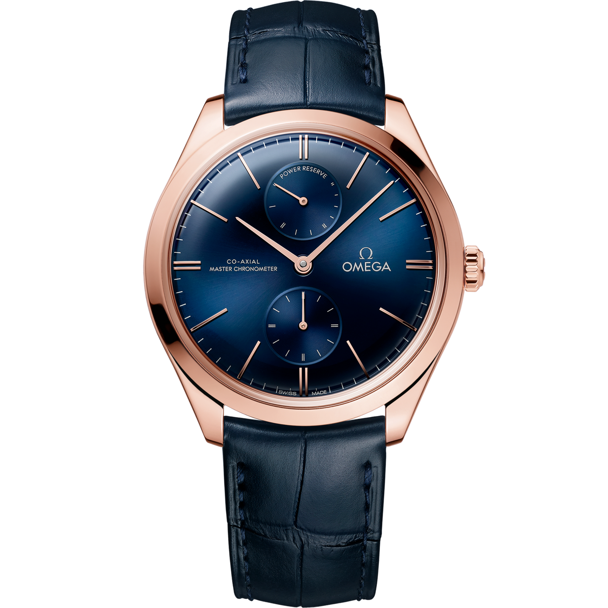 Omega De Ville Trésor 40 mm Rose Gold Blue Dial Strap 435.53.40.22.03.001