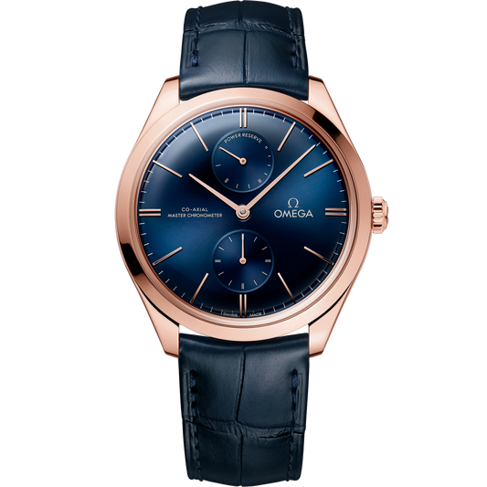 Omega De Ville Trésor 40 mm Rose Gold Blue Dial Strap 435.53.40.22.03.001