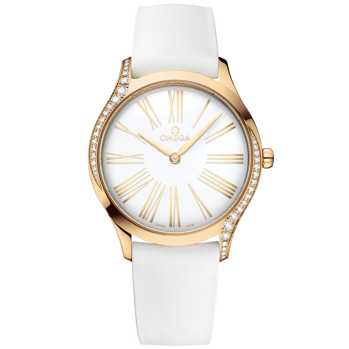 Omega De Ville Trésor 36 mm Rose Gold White Diamond Dial Strap 428.57.36.60.04.001