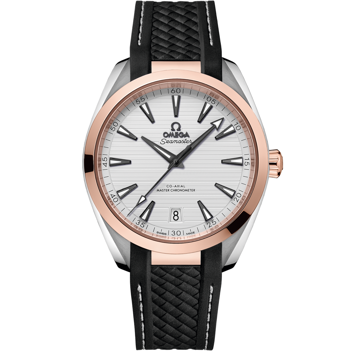 Omega Seamaster Aqua Terra 41 mm Steel Sedna Gold Silver Dial Strap 220.22.41.21.02.001