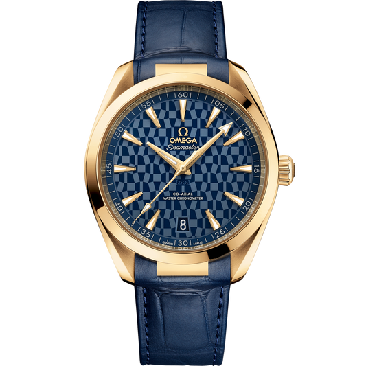 Omega Seamaster Aqua Terra 41 mm Yellow Gold Blue Dial Strap 522.53.41.21.03.001