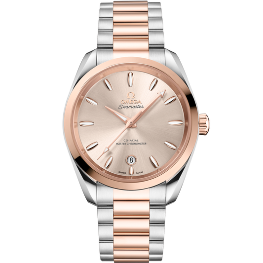 Omega Seamaster Aqua Terra 38 mm Steel Sedna Gold Linen Dial Bracelet 220.20.38.20.09.001