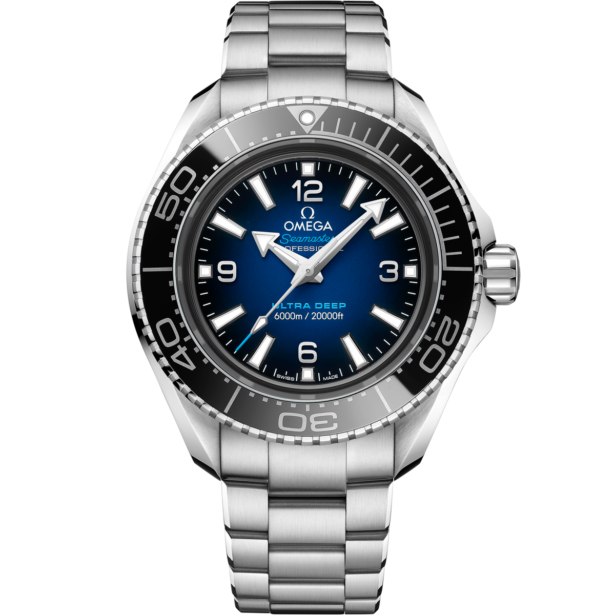 Omega Seamaster Planet Ocean 6000M 45.5 mm O‑MEGASTEEL Blue Dial Bracelet 215.30.46.21.03.001
