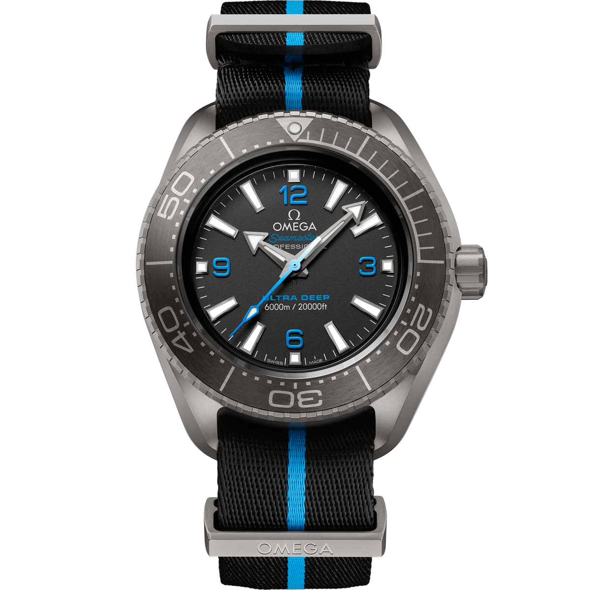 Omega Seamaster Planet Ocean 6000M 45.5 mm Titanium Black Dial Strap 215.92.46.21.01.001