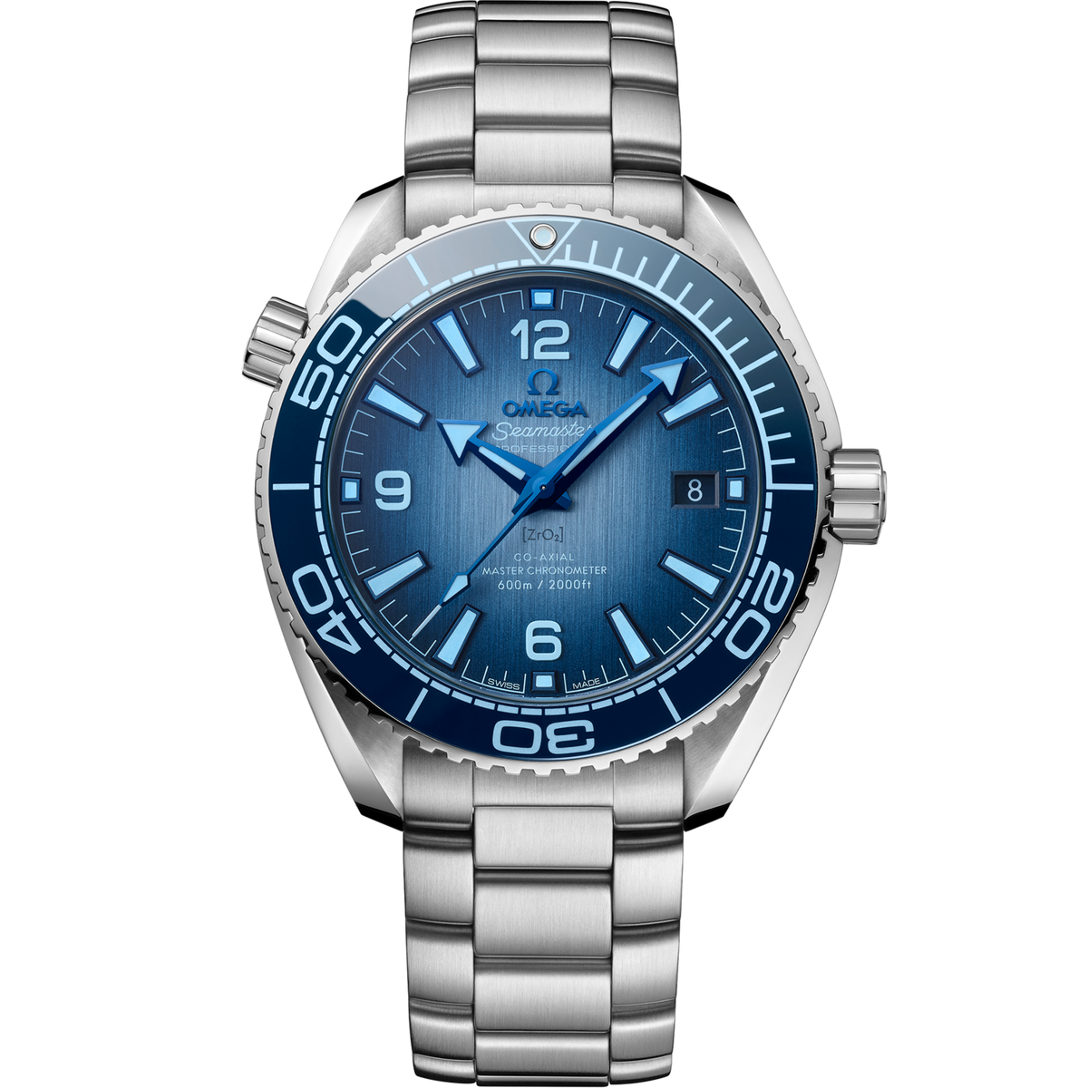 Omega Seamaster Planet Ocean 39.5 mm Steel Blue Dial Bracelet 215.30.40.20.03.002