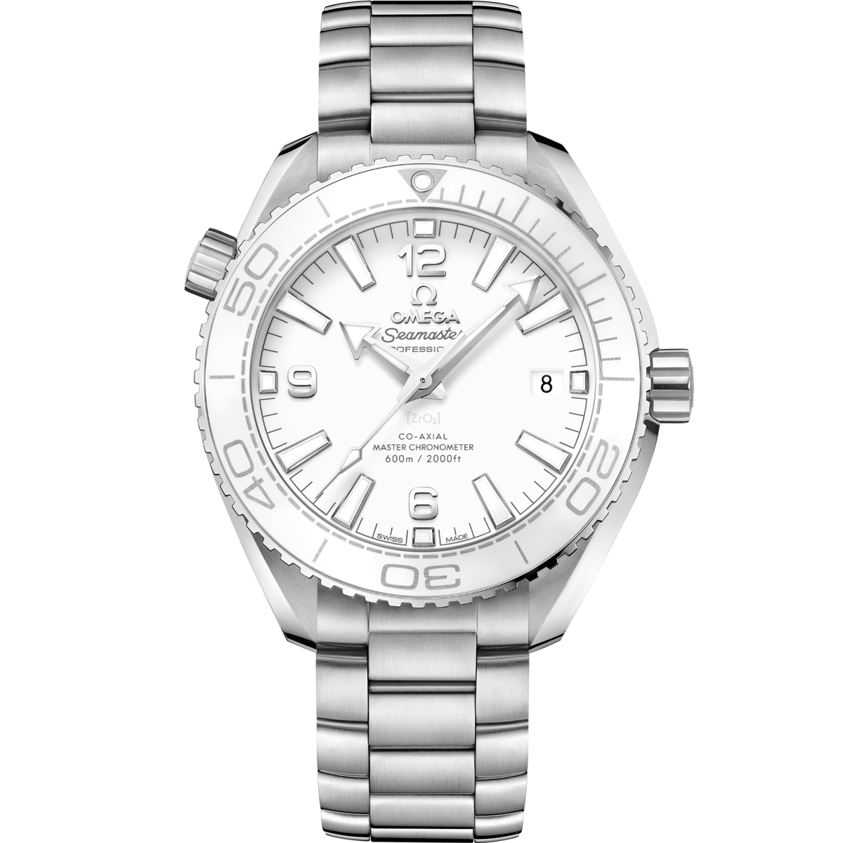 Omega Seamaster Planet Ocean 39.5 mm Steel White Dial Bracelet 215.30.40.20.04.001