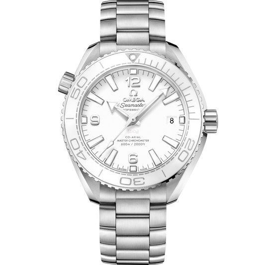 Omega Seamaster Planet Ocean 39.5 mm Steel White Dial Bracelet 215.30.40.20.04.001