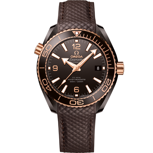 Omega Seamaster Planet Ocean 39.5 mm Ceramic Brown Dial Strap 215.62.40.20.13.001