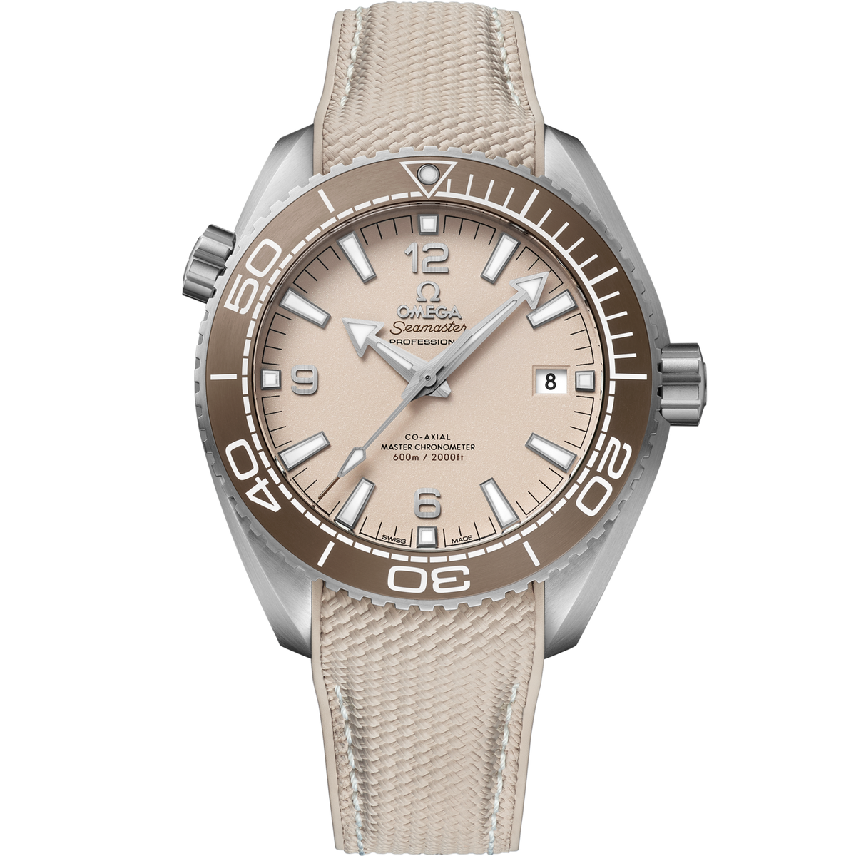 Omega Seamaster Planet Ocean 600M 43.5 mm Stainless Steel Linen Dial Strap 215.32.44.21.09.001