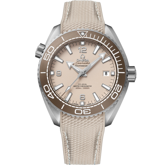 Omega Seamaster Planet Ocean 600M 43.5 mm Stainless Steel Linen Dial Strap 215.32.44.21.09.001
