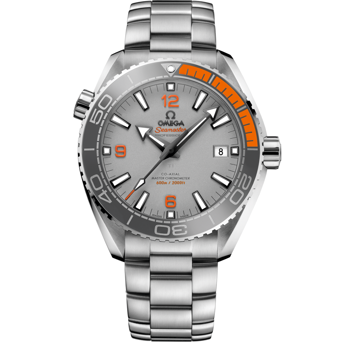 Omega Seamaster Planet Ocean 43.5 mm Titanium Grey Dial Bracelet 215.90.44.21.99.001