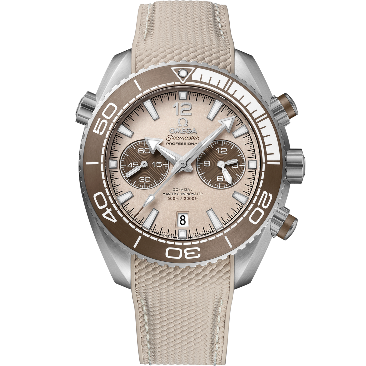 Omega Seamaster Planet Ocean 45.5 mm Stainless Steel Linen Dial Strap 215.32.46.51.09.001