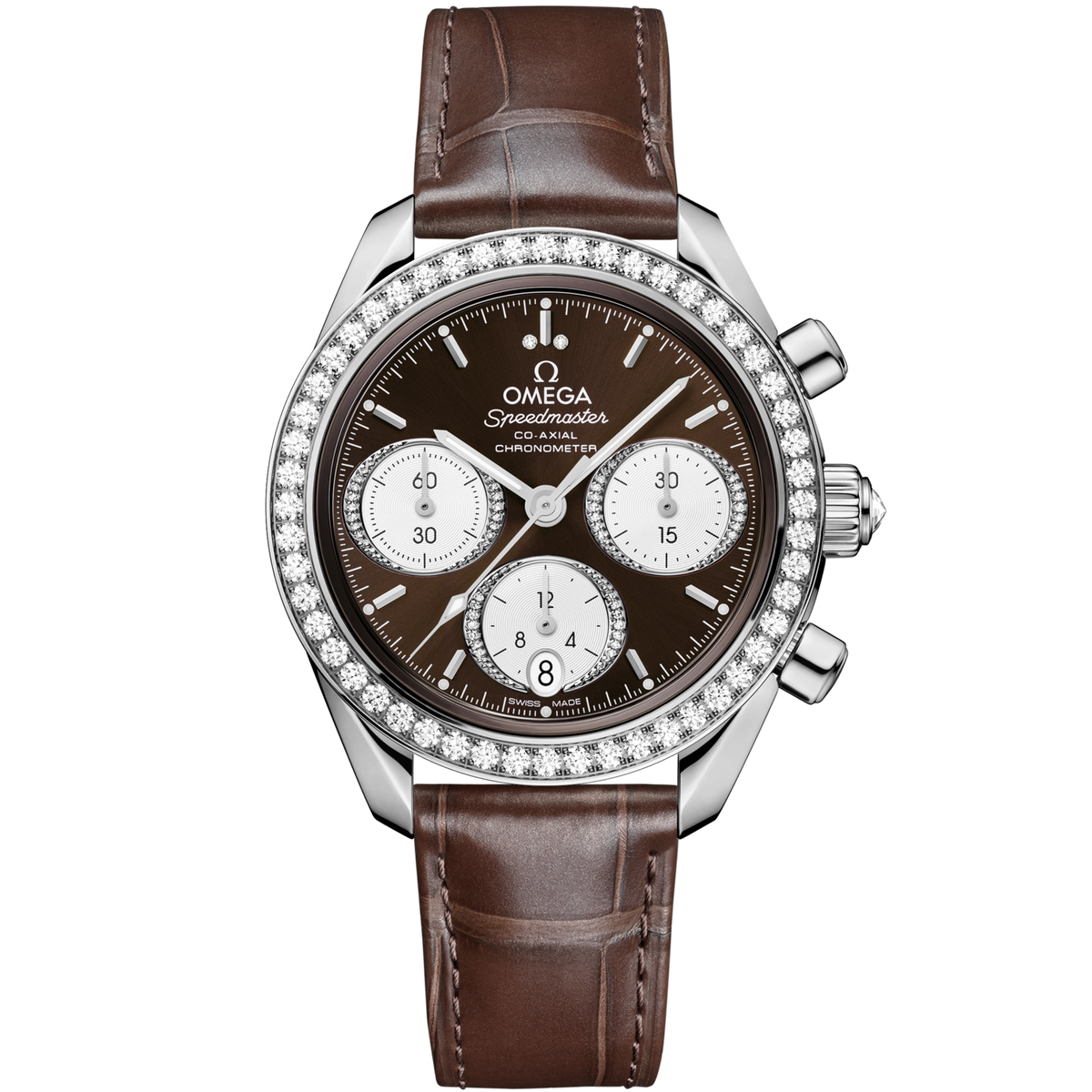 Omega Speedmaster 38 Steel Brown Dial Strap 324.18.38.50.63.001