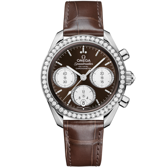 Omega Speedmaster 38 Steel Brown Dial Strap 324.18.38.50.63.001