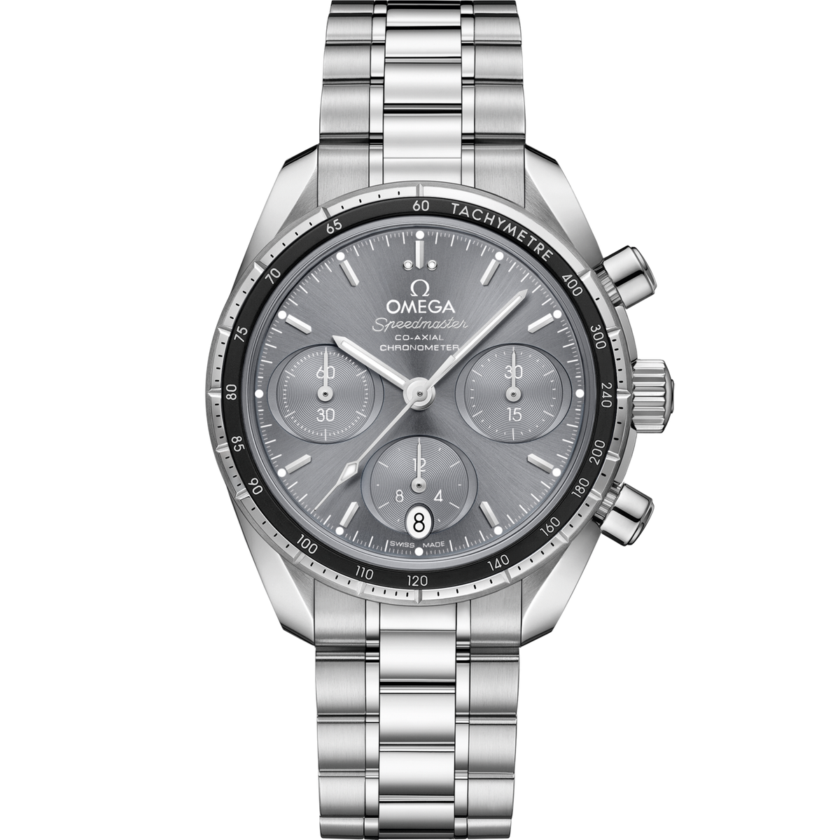 Omega Speedmaster 38 38 mm Steel Grey Dial Bracelet 324.30.38.50.06.001