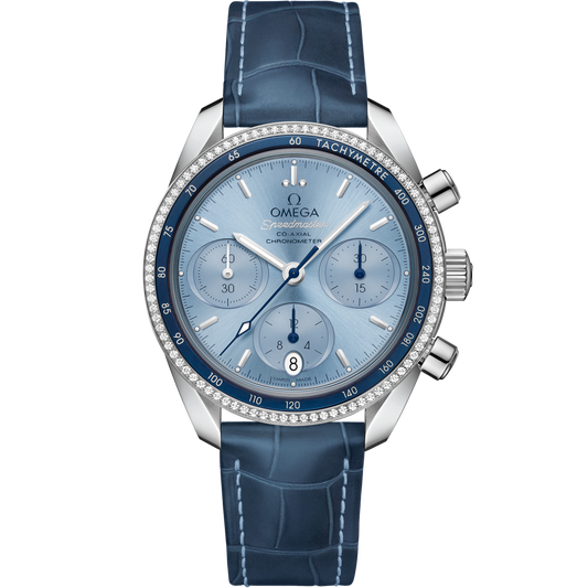 Omega Speedmaster 38 Steel Blue Dial Strap 324.38.38.50.03.001