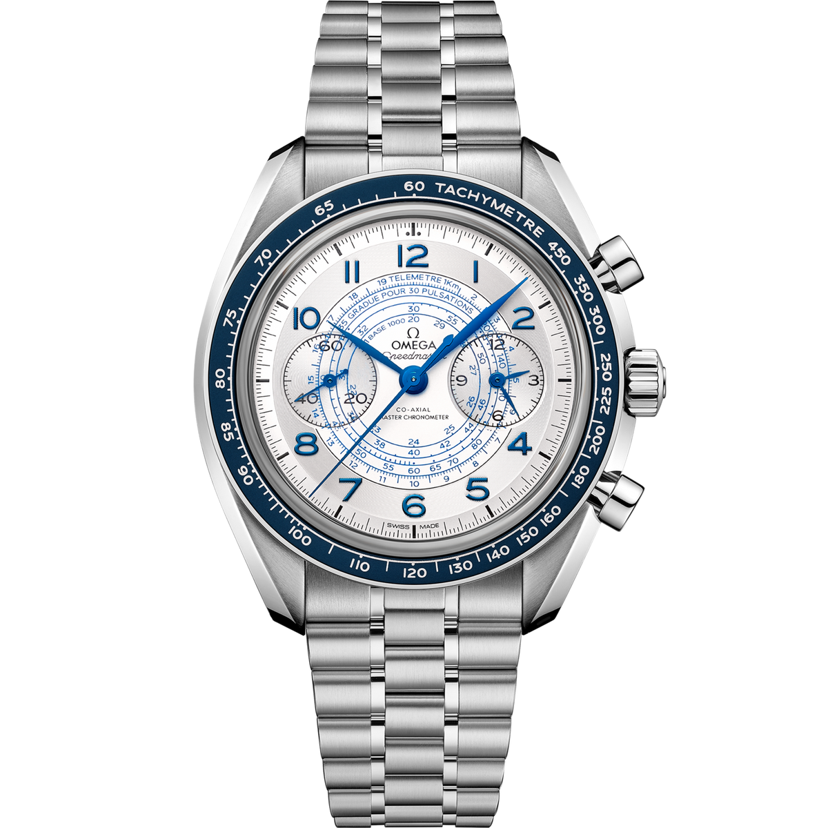 Omega Speedmaster Chronoscope Steel Silver Dial Bracelet 329.30.43.51.02.001