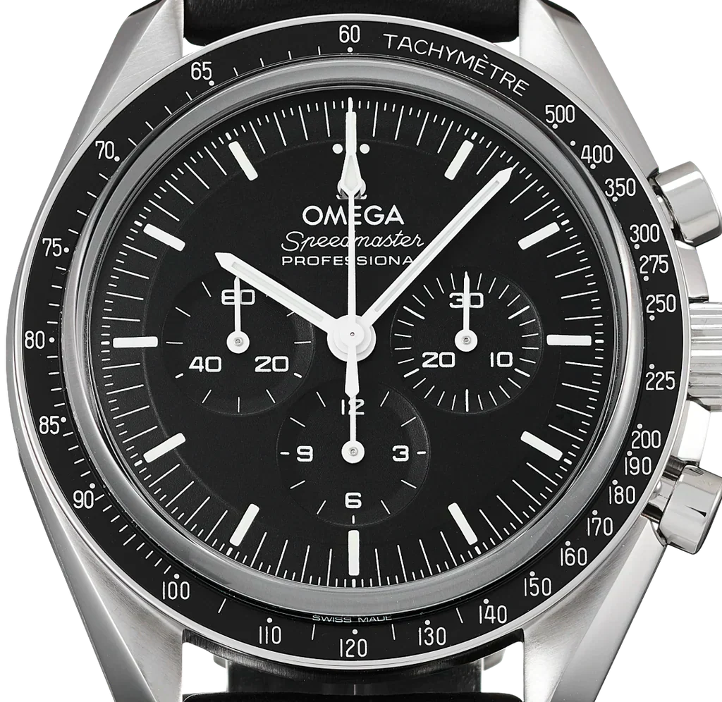 OMG Speedmaster Moonwatch Black Leather Strap 42mm 310.32.42.50.01.002