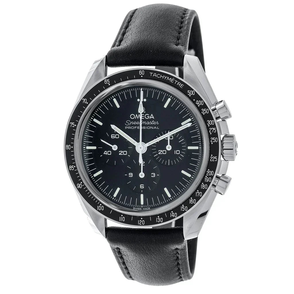 OMG Speedmaster Moonwatch Black Leather Strap 42mm 310.32.42.50.01.002
