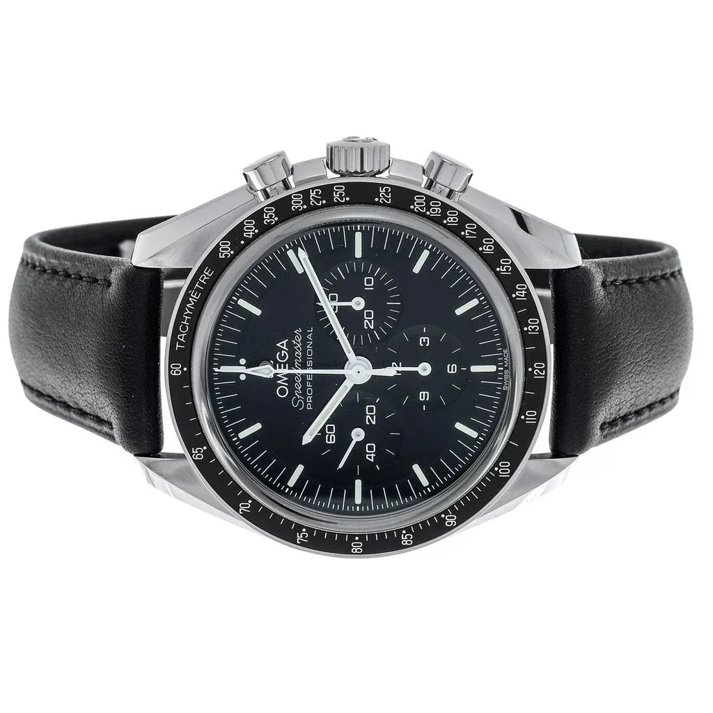 OMG Speedmaster Moonwatch Black Leather Strap 42mm 310.32.42.50.01.002