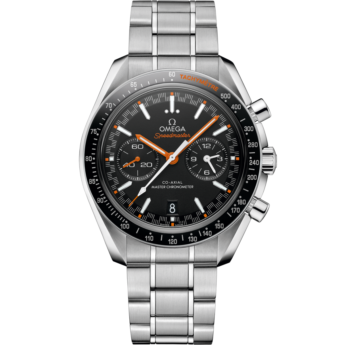 Omega Speedmaster Super Racing 44.25 mm Stainless Steel Black Dial Bracelet 329.30.44.51.01.002
