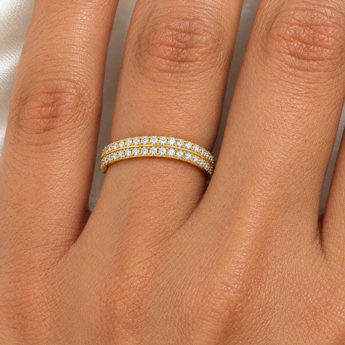 Ophelia 18K Gold Plated 925 Sterling Silver Cubic Zirconia Ring