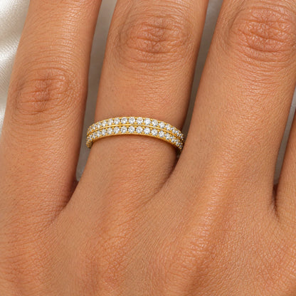 Ophelia 18K Gold Plated 925 Sterling Silver Cubic Zirconia Ring