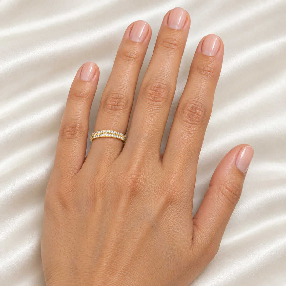 Ophelia 18K Gold Plated 925 Sterling Silver Cubic Zirconia Ring