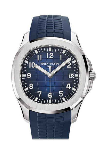 P. Philippe Aquanaut Blue Dial 18K White Gold Men's Watch 5168G-001