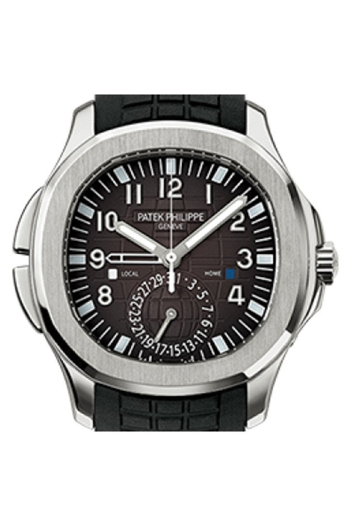 P. Philippe Aquanaut Dual Time Black Dial Automatic Men's Watch 5164A-001