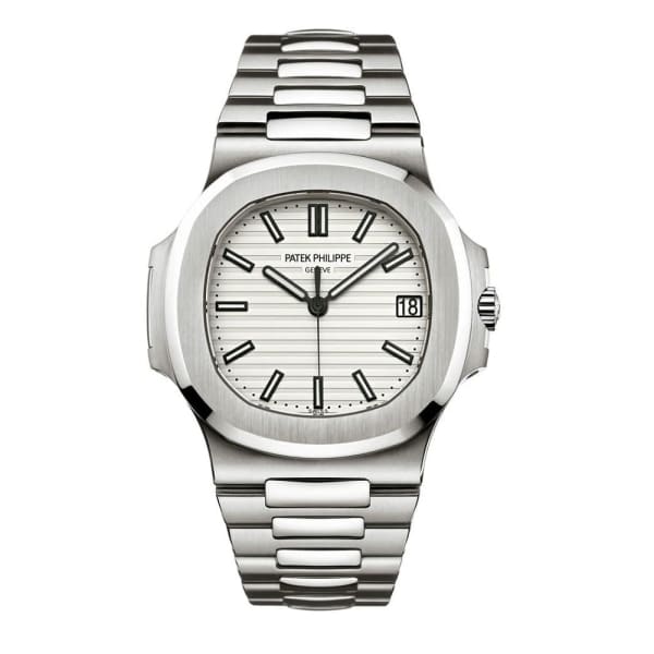 P. Philippe Nautilus Silvery White Dial Stainless Steel Mens Watch 5711-1A-011