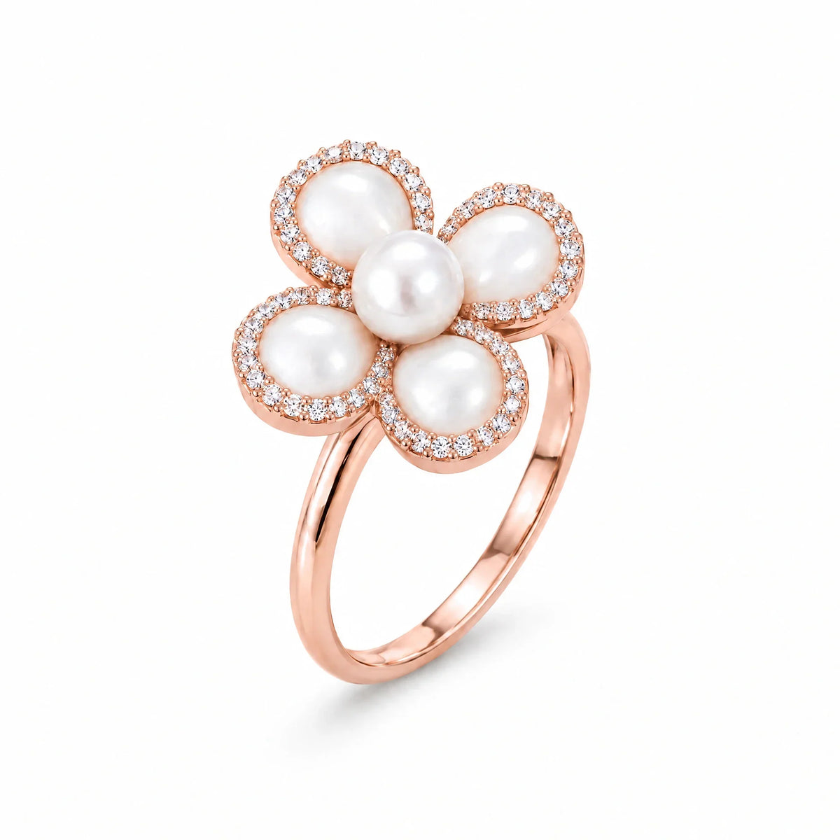 Perla 18K Gold Plated 925 Sterling Silver Cubic Zirconia Ring