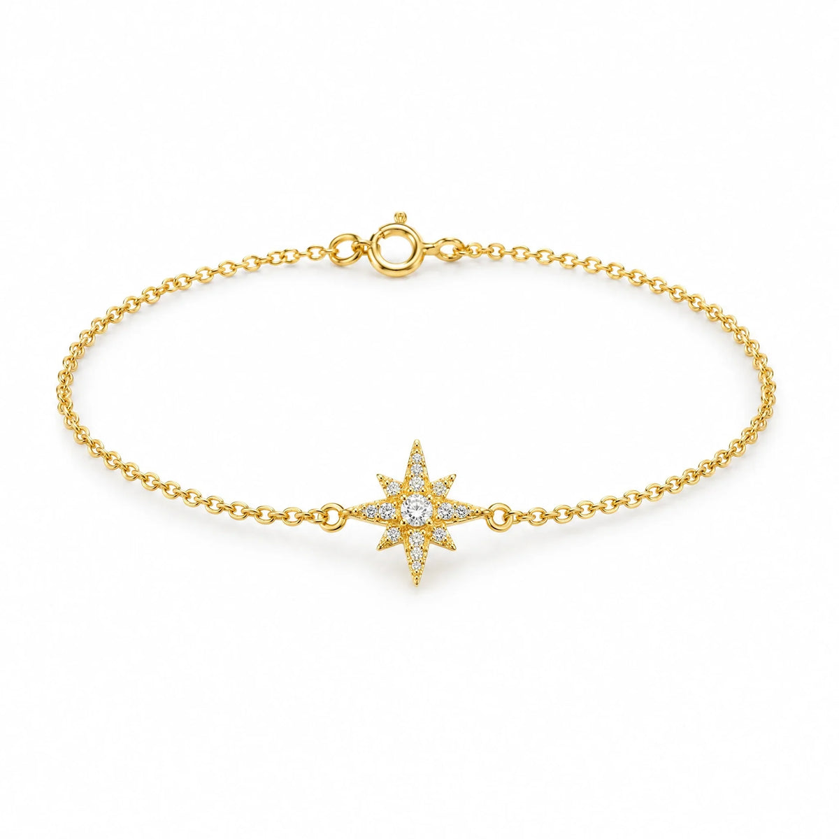 Polaris 18K Gold Plated 925 Sterling Silver Cubic Zirconia Bracelet