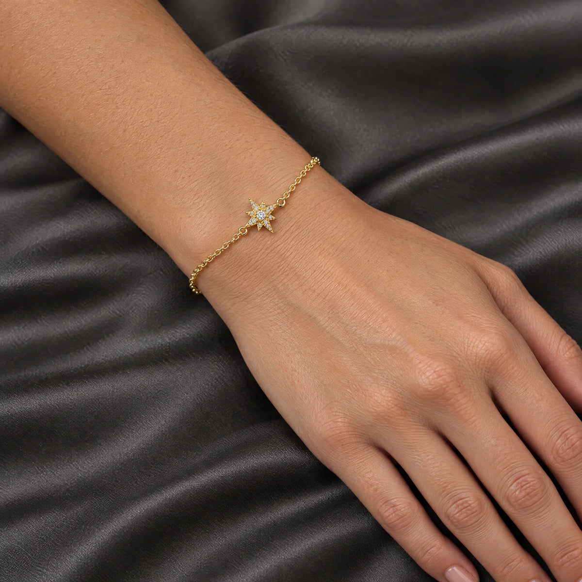 Polaris 18K Gold Plated 925 Sterling Silver Cubic Zirconia Bracelet