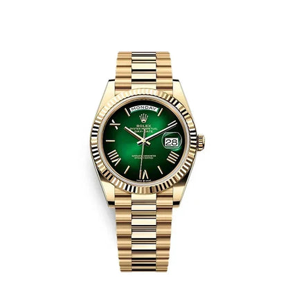 Day-Date 40 Oyster, 40 mm, Yellow Gold, Green Ombré Dial, Ref# 228238-0069