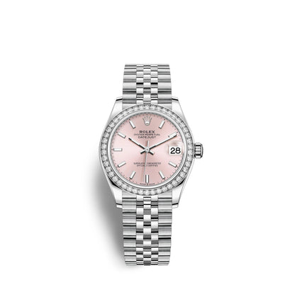Datejust 31, Oystersteel, 18kt White Gold and diamonds, Ref# 278384RBR-0018