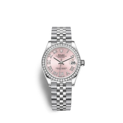 Datejust 31, Oystersteel, 18kt White Gold and diamonds, Ref# 278384RBR-0028