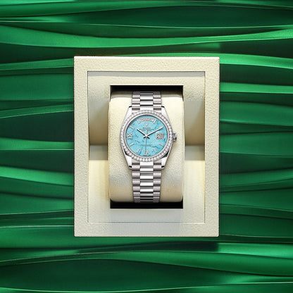 Day-Date 36, 18k White Gold with Diamond-set, 36mm, Ref# 128349rbr-0031