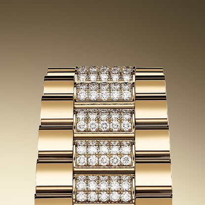 Day-Date 36, 18k Yellow Gold with Diamond-set, 36mm, Ref# 128238-0089