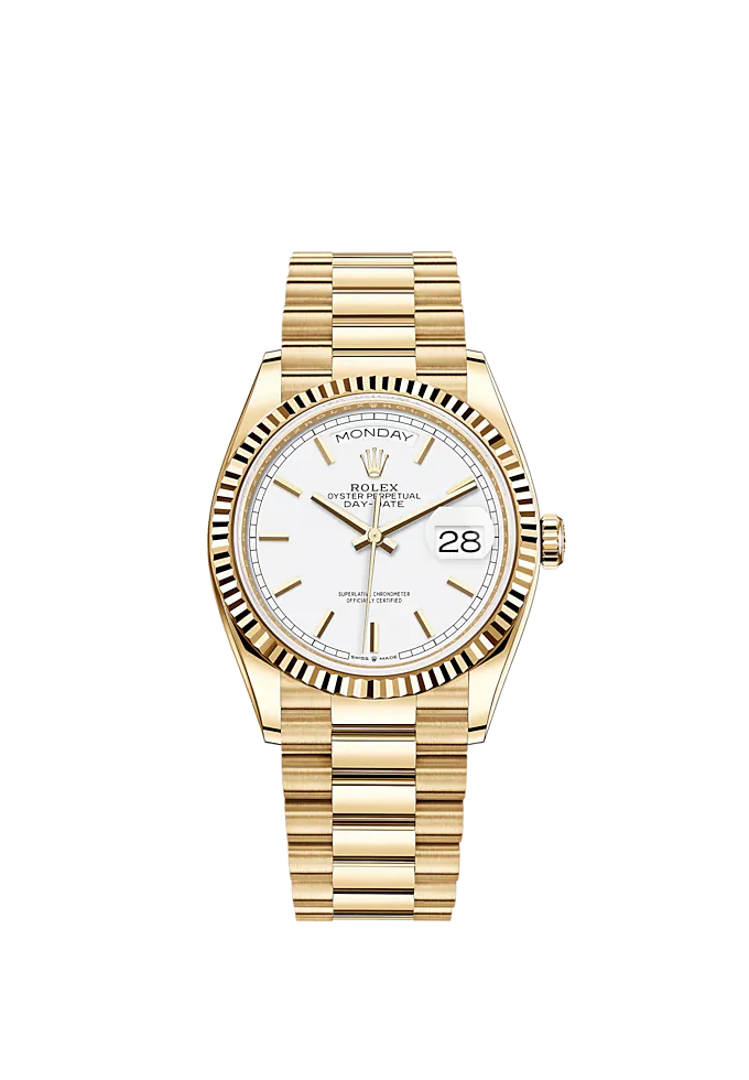 Day-Date, 36mm, 18k Yellow Gold, Ref# 128238-0081