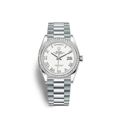 Day-Date, 36mm, Platinum and Diamonds, Ref# 128396tbr-0010