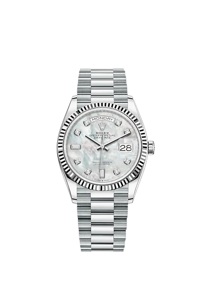 Day-Date, 36mm, Platinum, Ref# 128236-0002