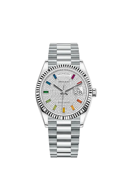 Day-Date, 36mm, Platinum, Ref# 128236-0003