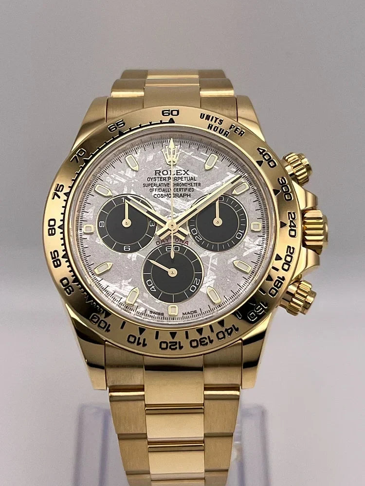 Daytona Yellow Gold Meteorite &amp; Black Dial 116508